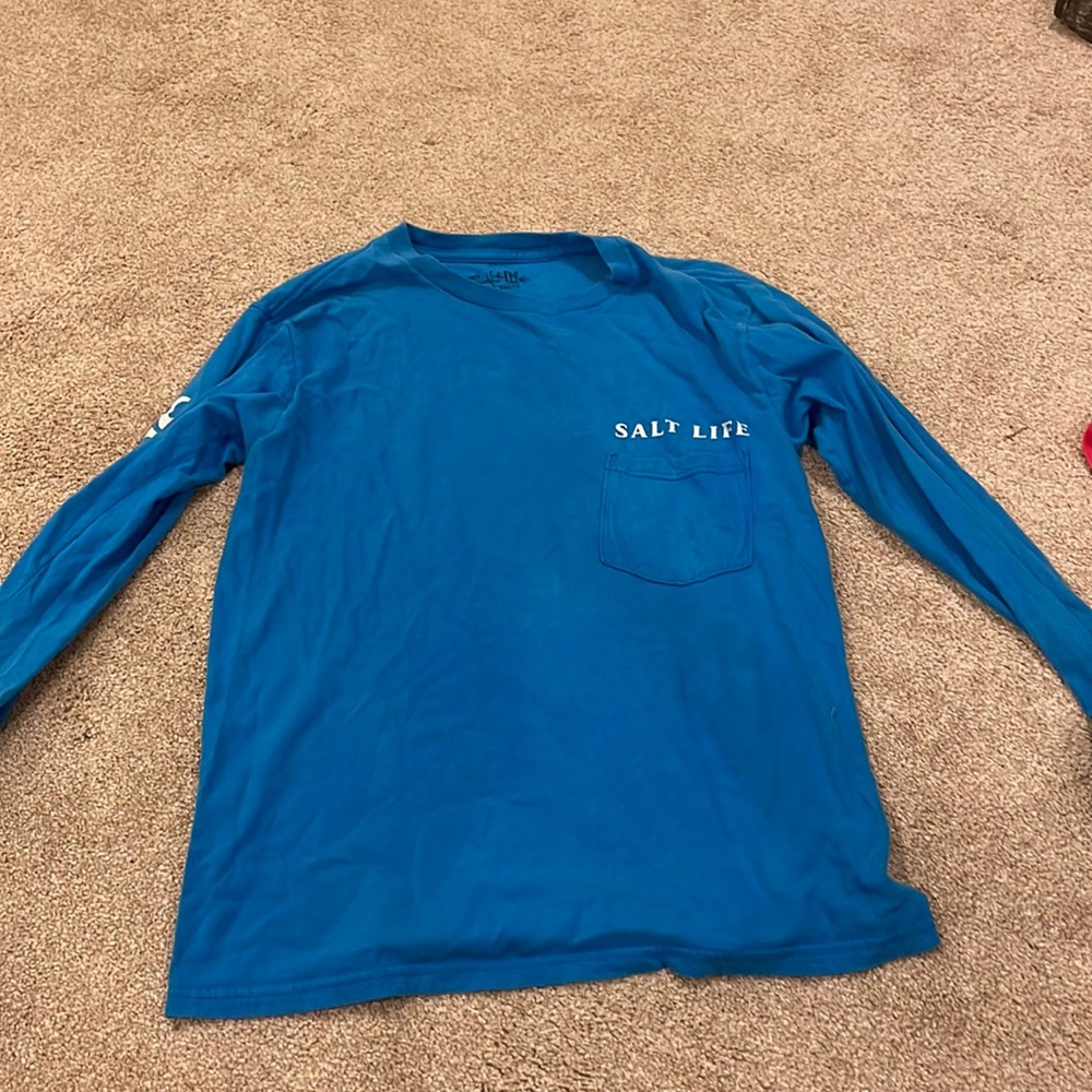 Adult small long sleeve salt life tshirt